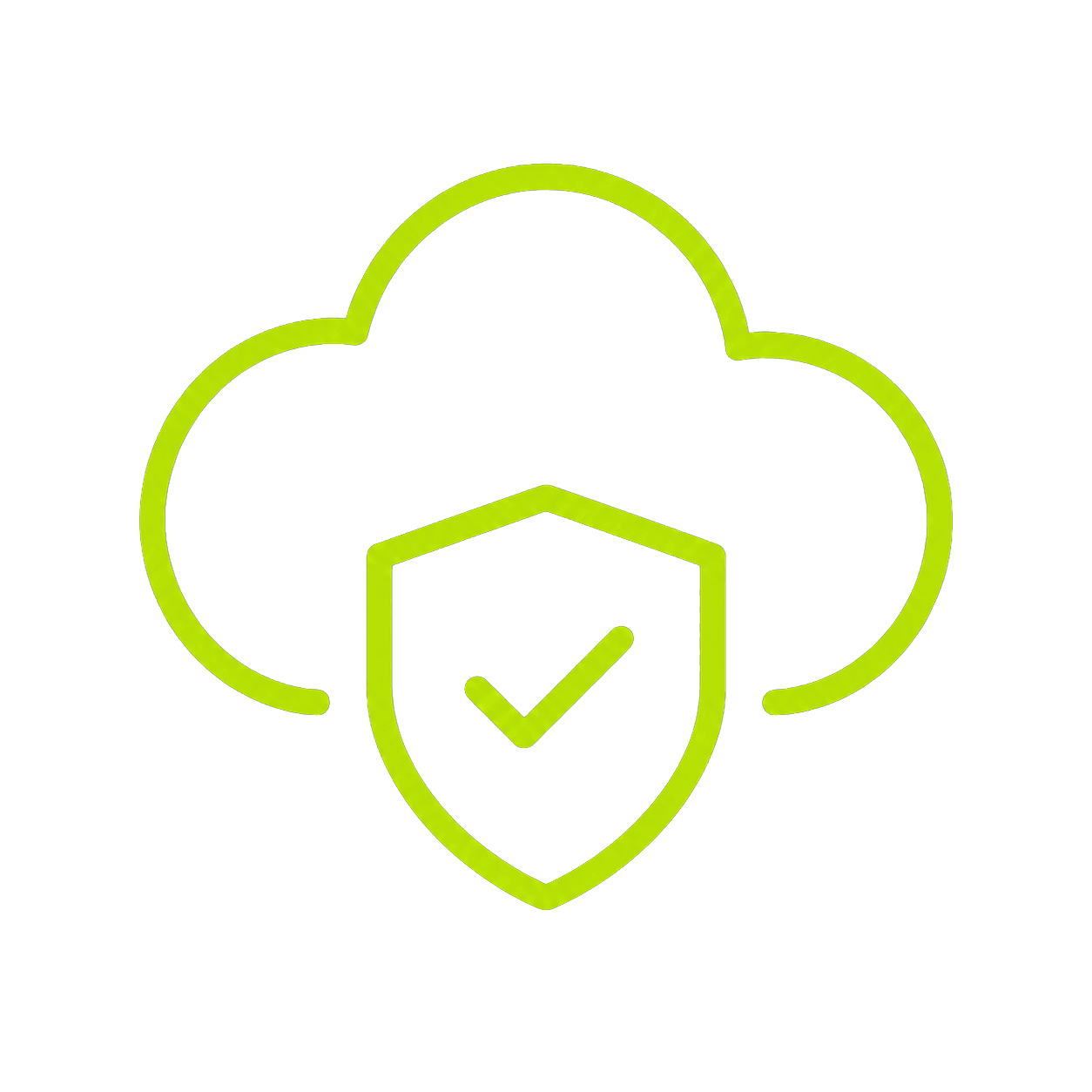 Secure cloud based system icon